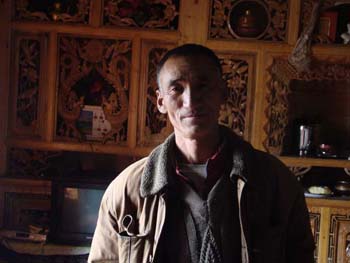 tibetan research patient in his house